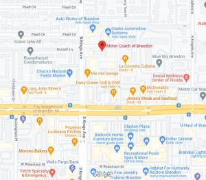 google map to Motor Coach of Brandon